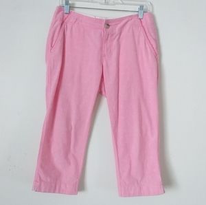 Columbia PFG Capris, Pink with Anchor Print